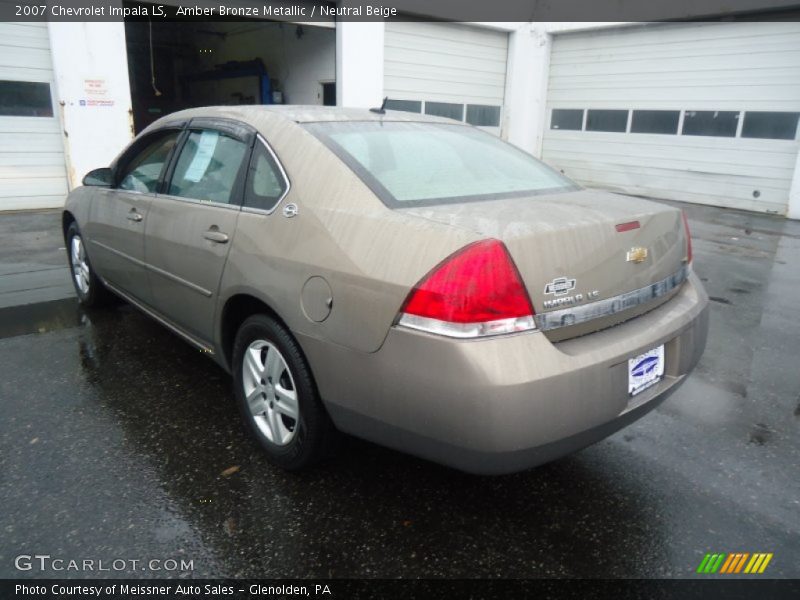 Amber Bronze Metallic / Neutral Beige 2007 Chevrolet Impala LS