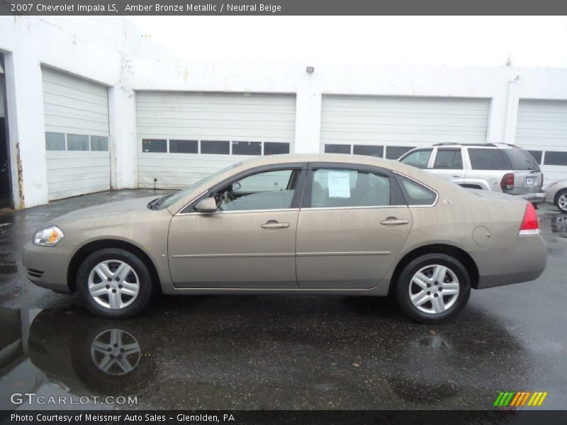 Amber Bronze Metallic / Neutral Beige 2007 Chevrolet Impala LS