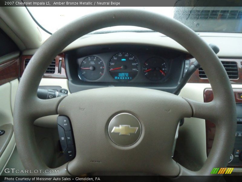 Amber Bronze Metallic / Neutral Beige 2007 Chevrolet Impala LS