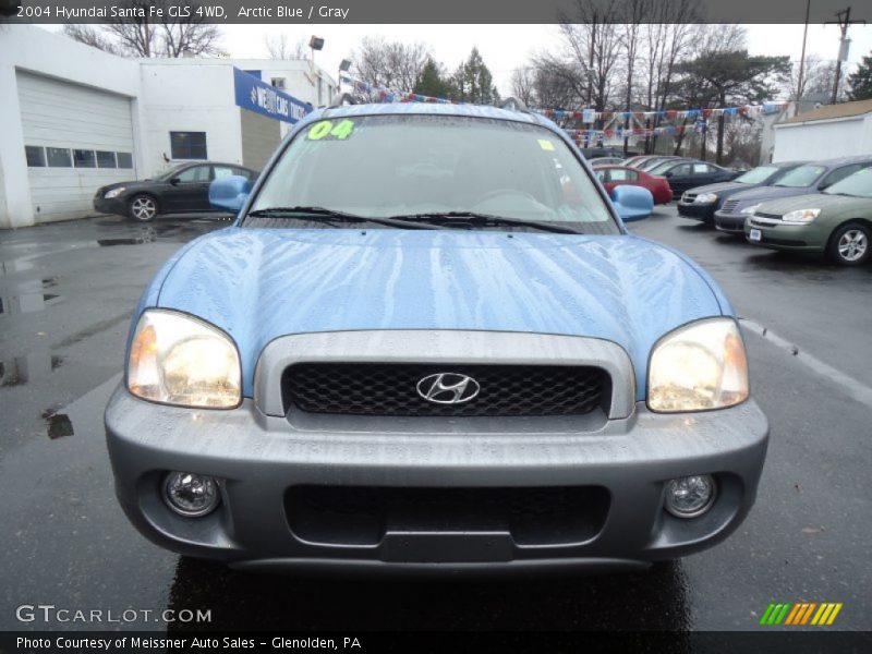 Arctic Blue / Gray 2004 Hyundai Santa Fe GLS 4WD