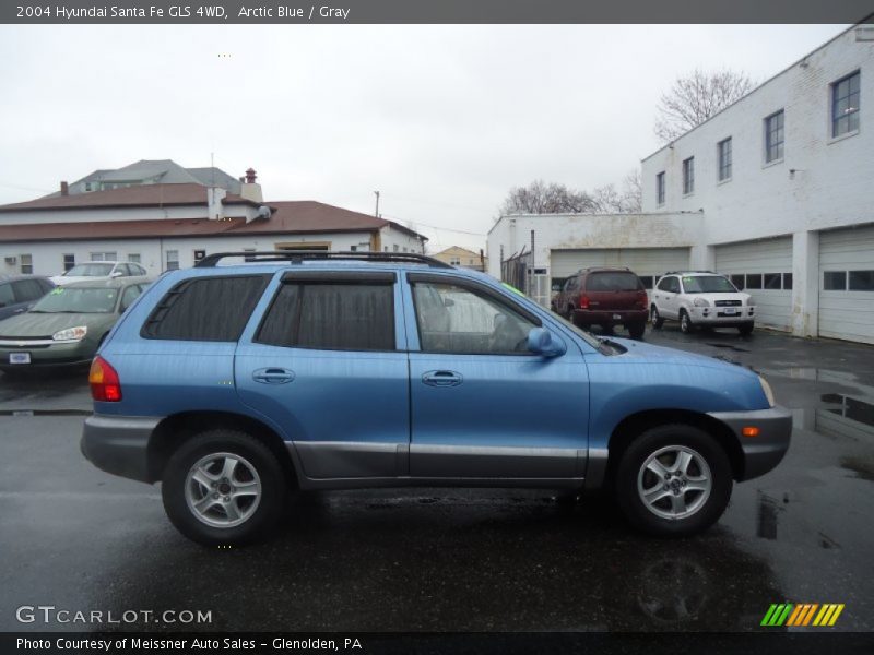 Arctic Blue / Gray 2004 Hyundai Santa Fe GLS 4WD