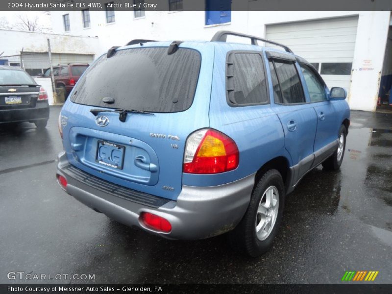 Arctic Blue / Gray 2004 Hyundai Santa Fe GLS 4WD