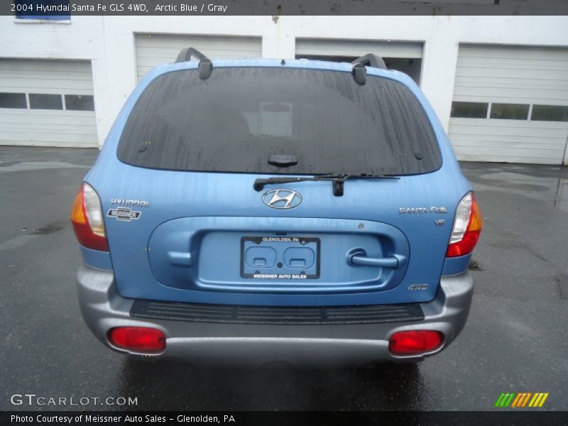 Arctic Blue / Gray 2004 Hyundai Santa Fe GLS 4WD