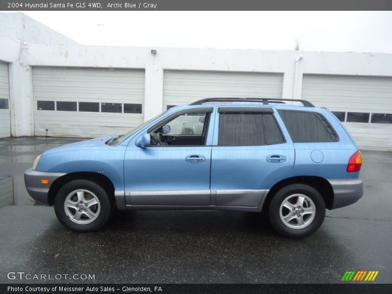 Arctic Blue / Gray 2004 Hyundai Santa Fe GLS 4WD