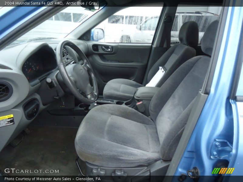 Arctic Blue / Gray 2004 Hyundai Santa Fe GLS 4WD