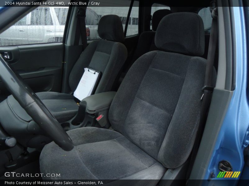 Arctic Blue / Gray 2004 Hyundai Santa Fe GLS 4WD