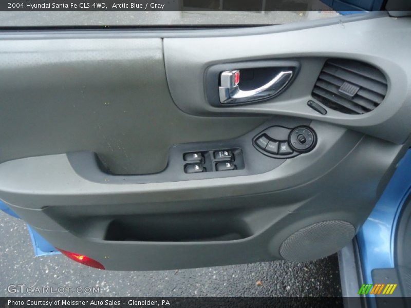 Arctic Blue / Gray 2004 Hyundai Santa Fe GLS 4WD
