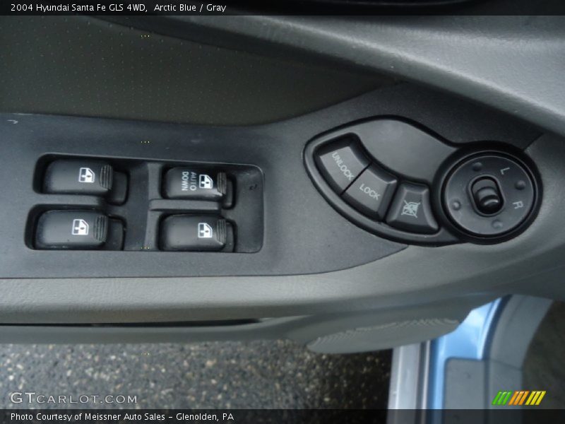 Arctic Blue / Gray 2004 Hyundai Santa Fe GLS 4WD