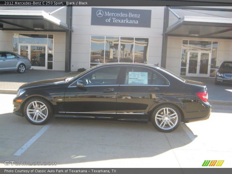 Black / Black 2012 Mercedes-Benz C 250 Sport