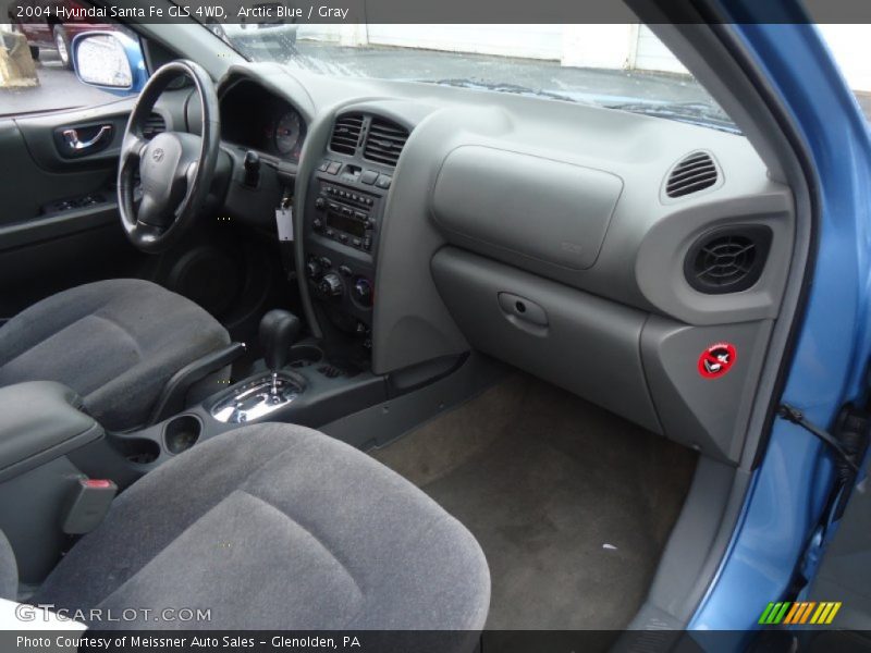 Arctic Blue / Gray 2004 Hyundai Santa Fe GLS 4WD