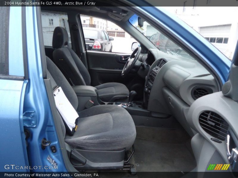 Arctic Blue / Gray 2004 Hyundai Santa Fe GLS 4WD