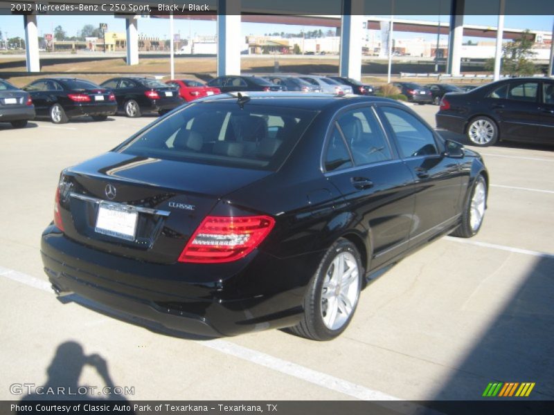 Black / Black 2012 Mercedes-Benz C 250 Sport