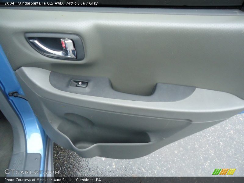 Arctic Blue / Gray 2004 Hyundai Santa Fe GLS 4WD