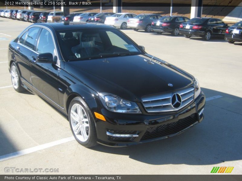 Black / Black 2012 Mercedes-Benz C 250 Sport