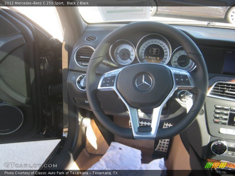 Black / Black 2012 Mercedes-Benz C 250 Sport