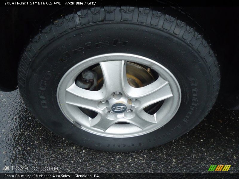 Arctic Blue / Gray 2004 Hyundai Santa Fe GLS 4WD