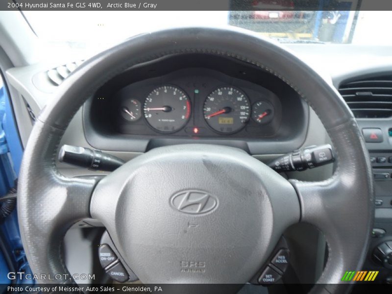 Arctic Blue / Gray 2004 Hyundai Santa Fe GLS 4WD