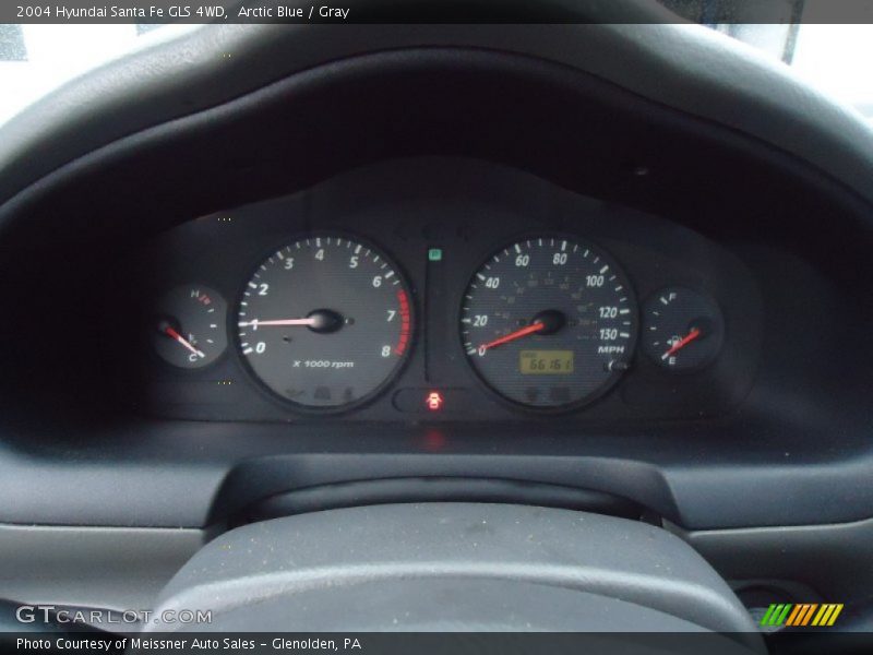 Arctic Blue / Gray 2004 Hyundai Santa Fe GLS 4WD