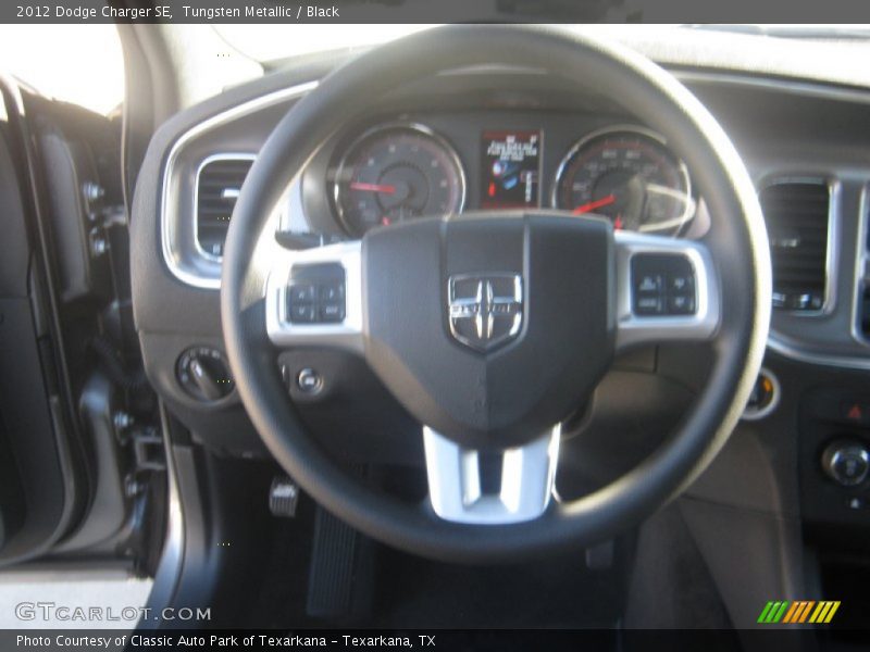 Tungsten Metallic / Black 2012 Dodge Charger SE