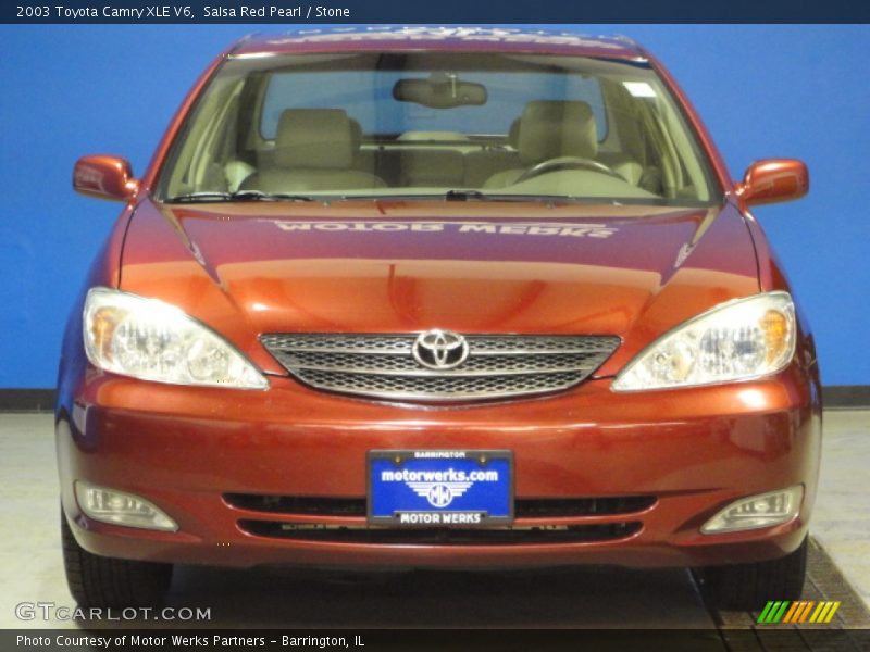 Salsa Red Pearl / Stone 2003 Toyota Camry XLE V6