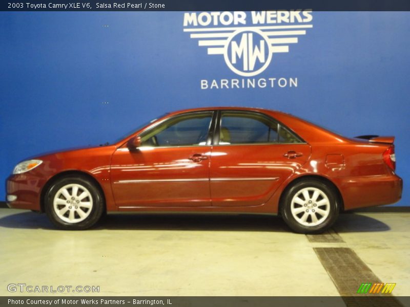 Salsa Red Pearl / Stone 2003 Toyota Camry XLE V6