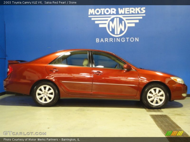 Salsa Red Pearl / Stone 2003 Toyota Camry XLE V6