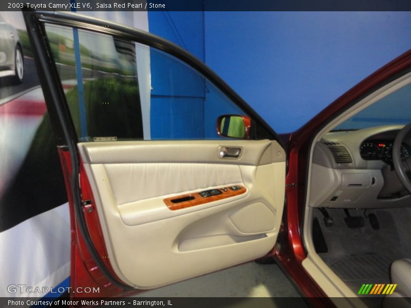 Salsa Red Pearl / Stone 2003 Toyota Camry XLE V6