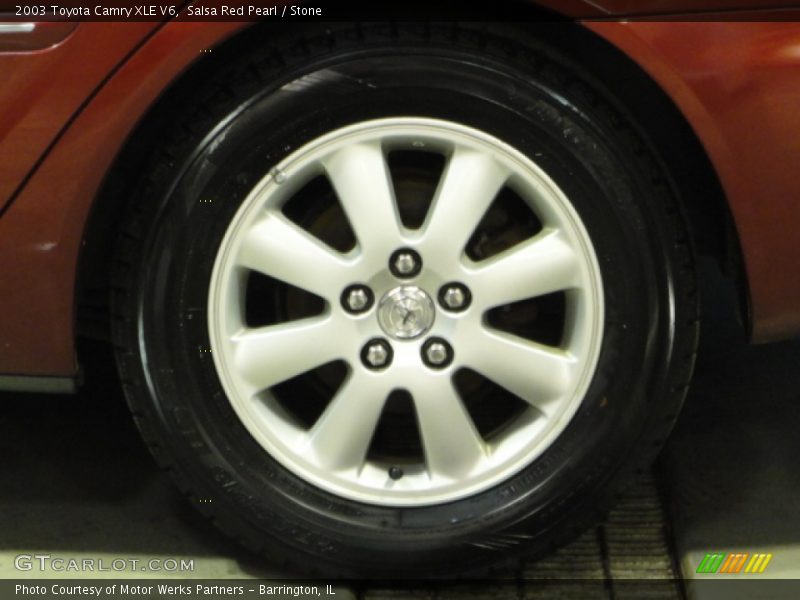 Salsa Red Pearl / Stone 2003 Toyota Camry XLE V6
