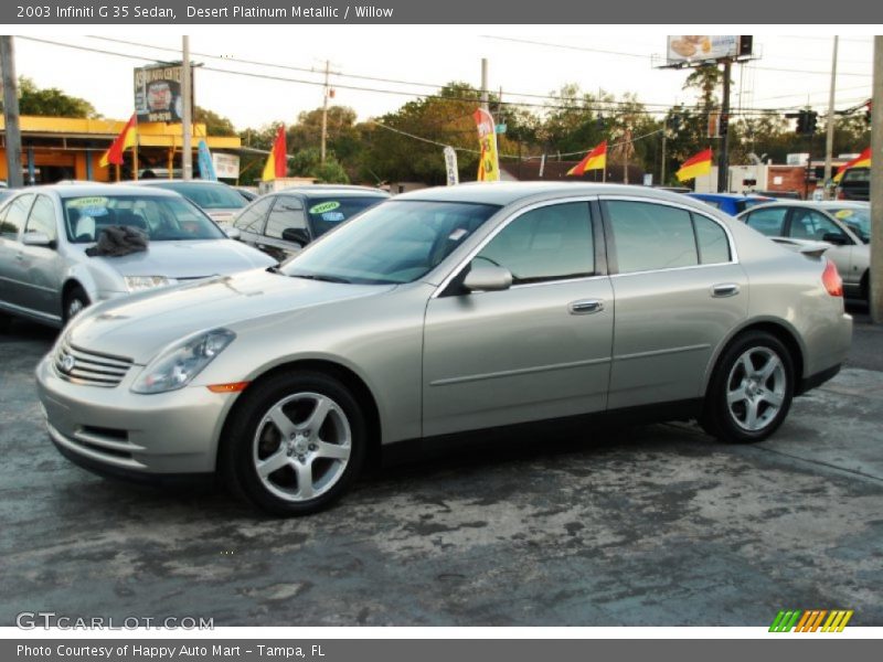 Desert Platinum Metallic / Willow 2003 Infiniti G 35 Sedan