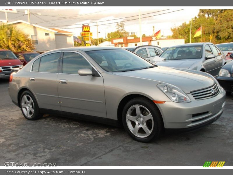 Desert Platinum Metallic / Willow 2003 Infiniti G 35 Sedan