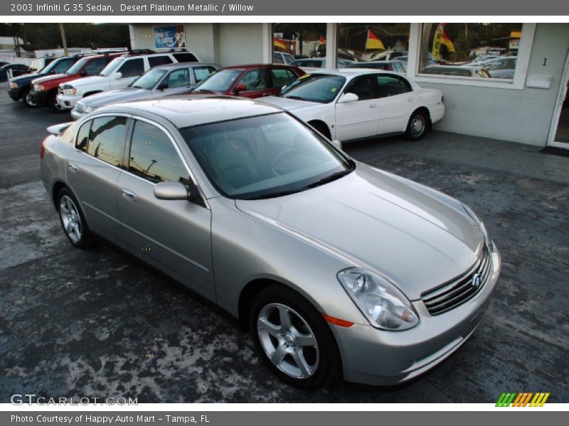Desert Platinum Metallic / Willow 2003 Infiniti G 35 Sedan