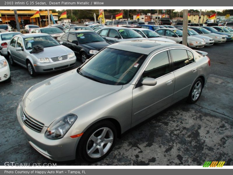 Desert Platinum Metallic / Willow 2003 Infiniti G 35 Sedan