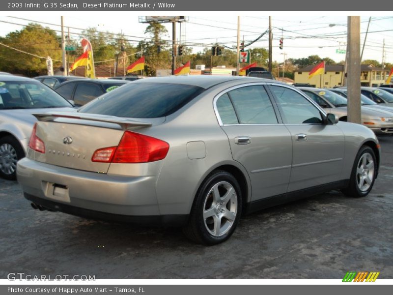 Desert Platinum Metallic / Willow 2003 Infiniti G 35 Sedan