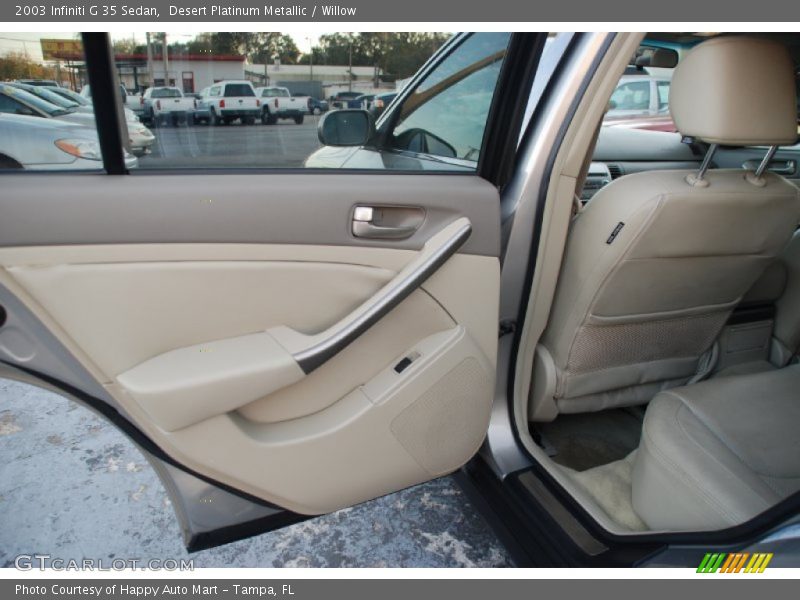 Desert Platinum Metallic / Willow 2003 Infiniti G 35 Sedan