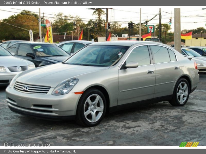 Desert Platinum Metallic / Willow 2003 Infiniti G 35 Sedan