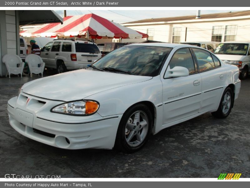 Arctic White / Dark Pewter 2000 Pontiac Grand Am GT Sedan