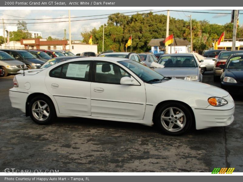 Arctic White / Dark Pewter 2000 Pontiac Grand Am GT Sedan