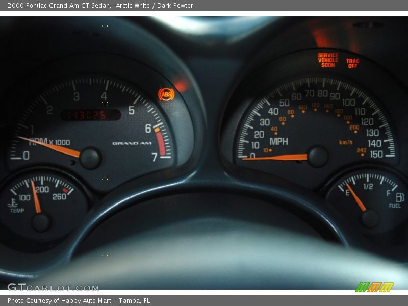 Arctic White / Dark Pewter 2000 Pontiac Grand Am GT Sedan