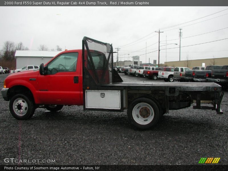 Red / Medium Graphite 2000 Ford F550 Super Duty XL Regular Cab 4x4 Dump Truck