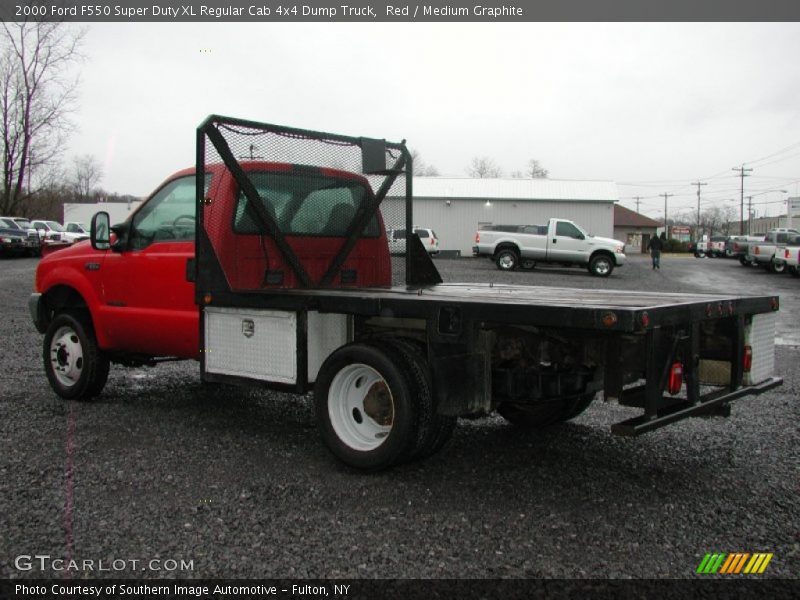 Red / Medium Graphite 2000 Ford F550 Super Duty XL Regular Cab 4x4 Dump Truck