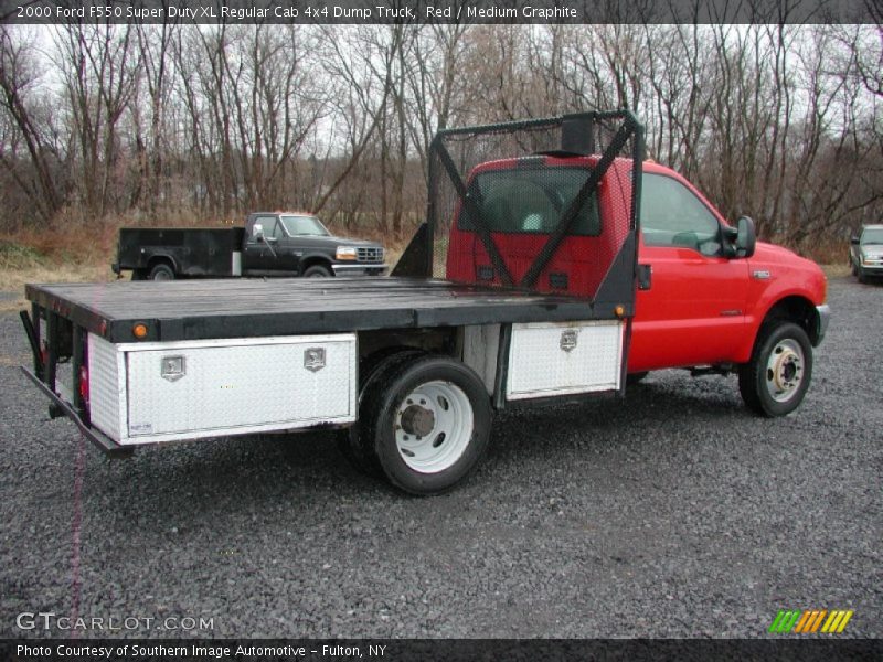 Red / Medium Graphite 2000 Ford F550 Super Duty XL Regular Cab 4x4 Dump Truck
