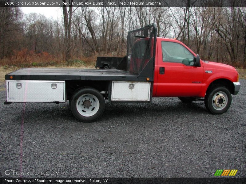 Red / Medium Graphite 2000 Ford F550 Super Duty XL Regular Cab 4x4 Dump Truck