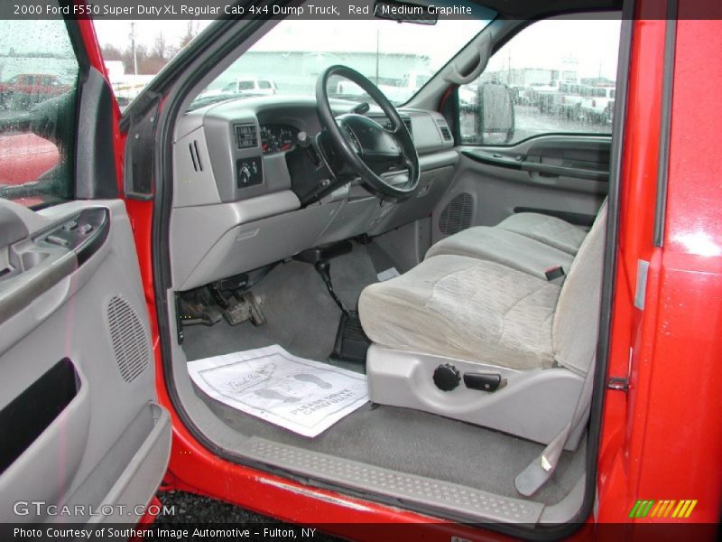 Red / Medium Graphite 2000 Ford F550 Super Duty XL Regular Cab 4x4 Dump Truck
