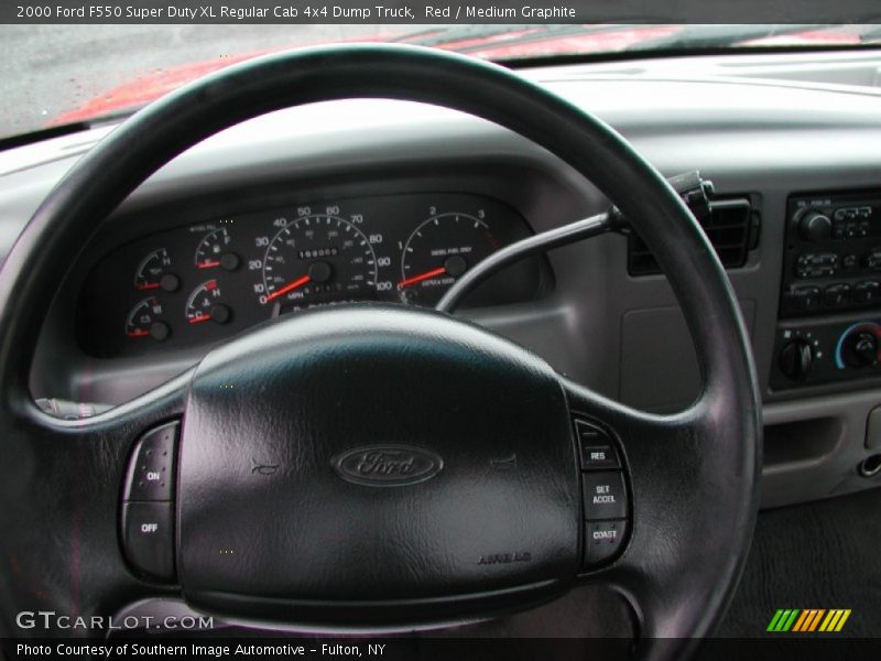 Red / Medium Graphite 2000 Ford F550 Super Duty XL Regular Cab 4x4 Dump Truck