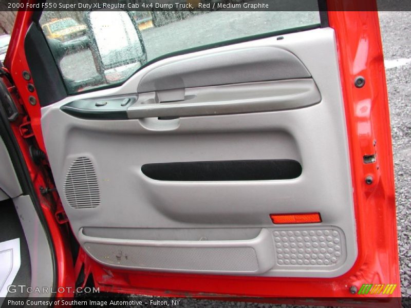 Red / Medium Graphite 2000 Ford F550 Super Duty XL Regular Cab 4x4 Dump Truck