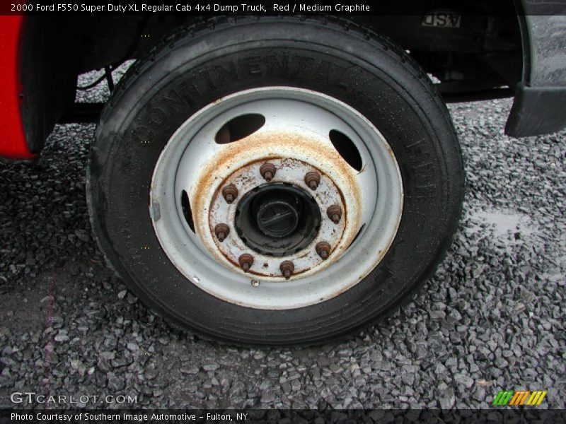 Red / Medium Graphite 2000 Ford F550 Super Duty XL Regular Cab 4x4 Dump Truck