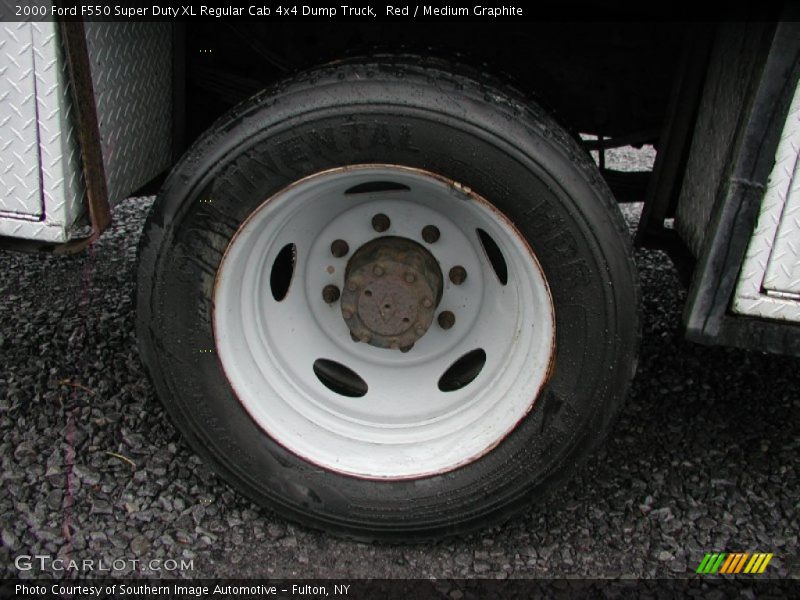 Red / Medium Graphite 2000 Ford F550 Super Duty XL Regular Cab 4x4 Dump Truck