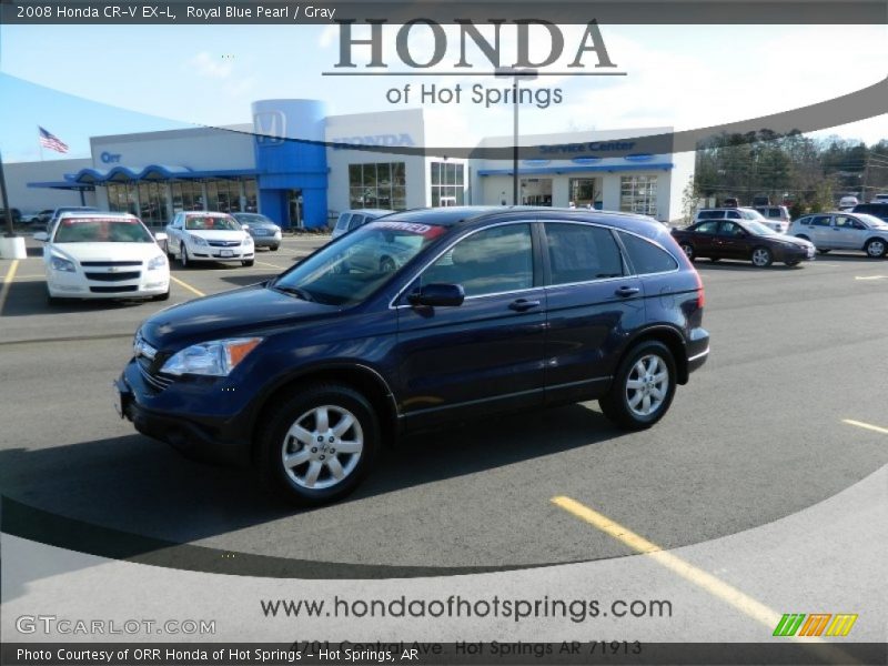 Royal Blue Pearl / Gray 2008 Honda CR-V EX-L