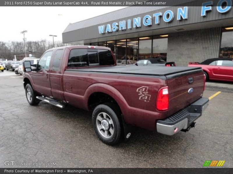 Royal Red Metallic / Black Two Tone Leather 2011 Ford F250 Super Duty Lariat SuperCab 4x4