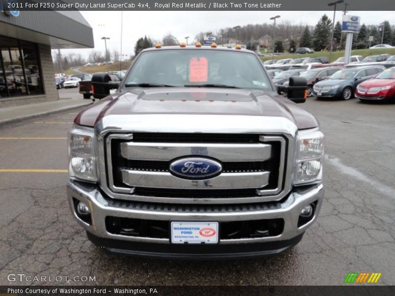 Royal Red Metallic / Black Two Tone Leather 2011 Ford F250 Super Duty Lariat SuperCab 4x4